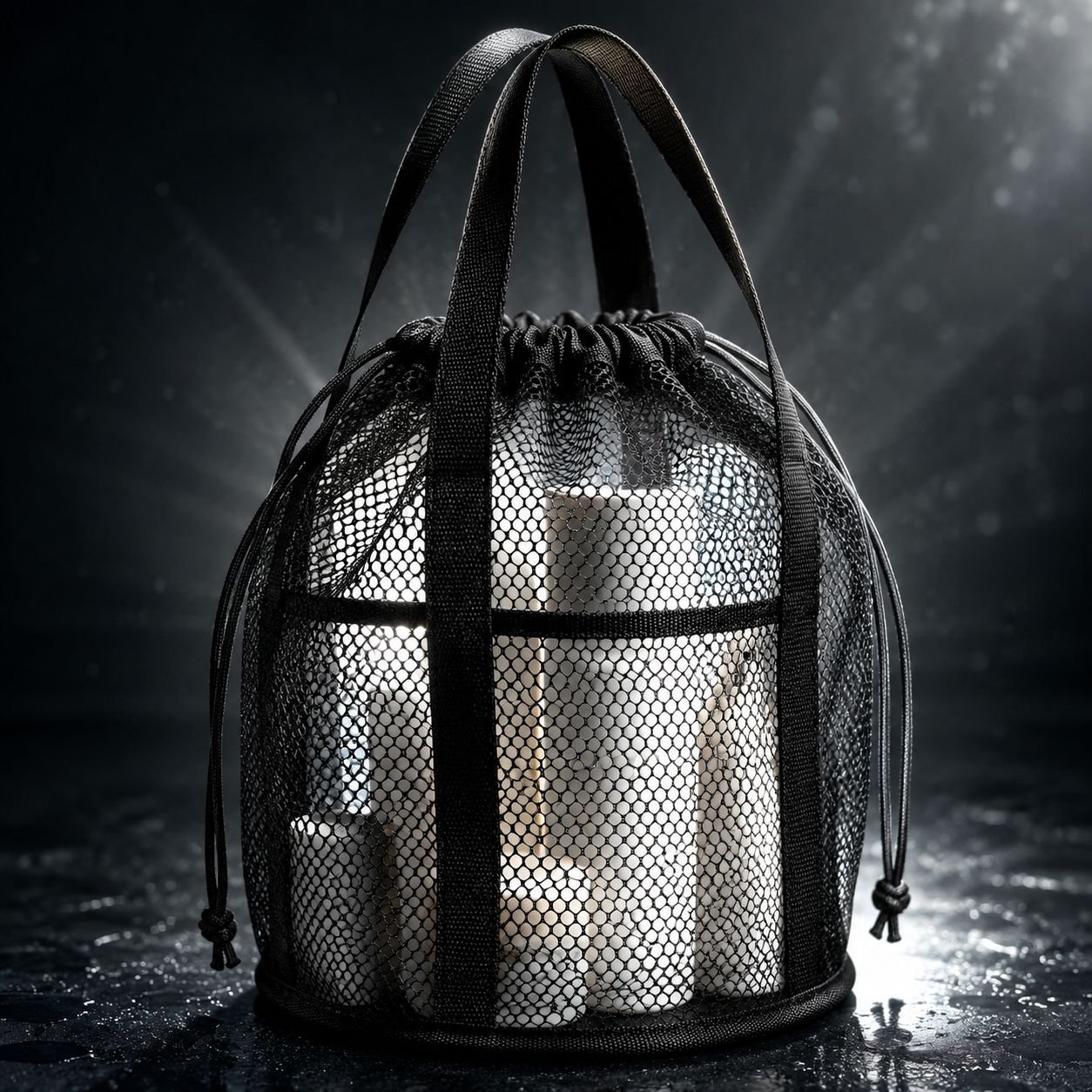 Multi-purpose mesh bag for travel storage
