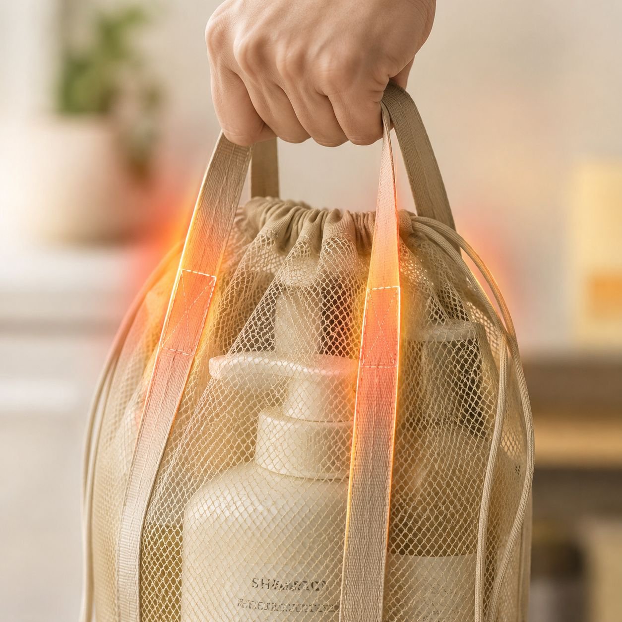 Portable Foldable Mesh Wash Bag