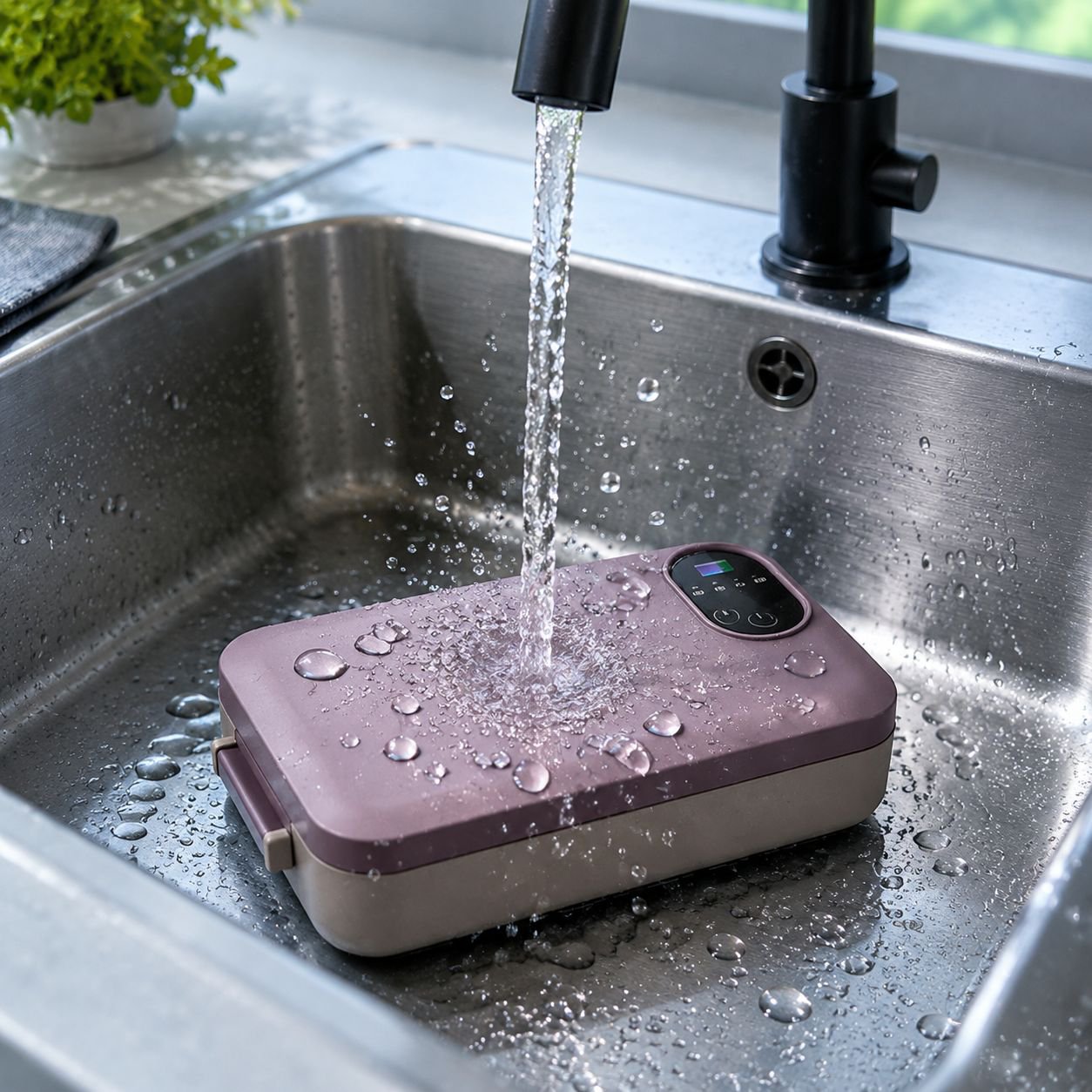 Compact electric lunch box for work lunch