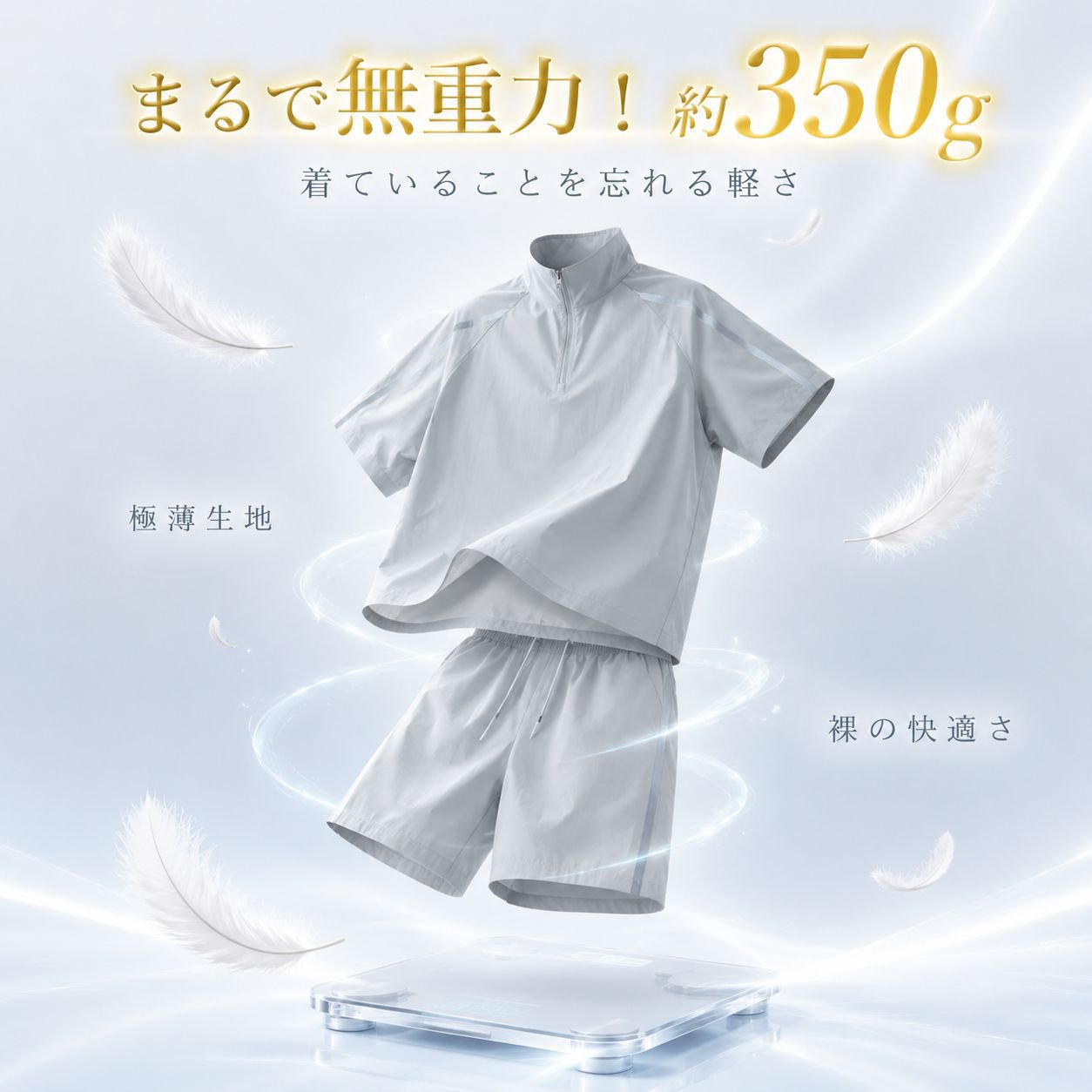 メンズ夏用スポーツ半袖ハーフパンツセットアップ アイスシルク通気性