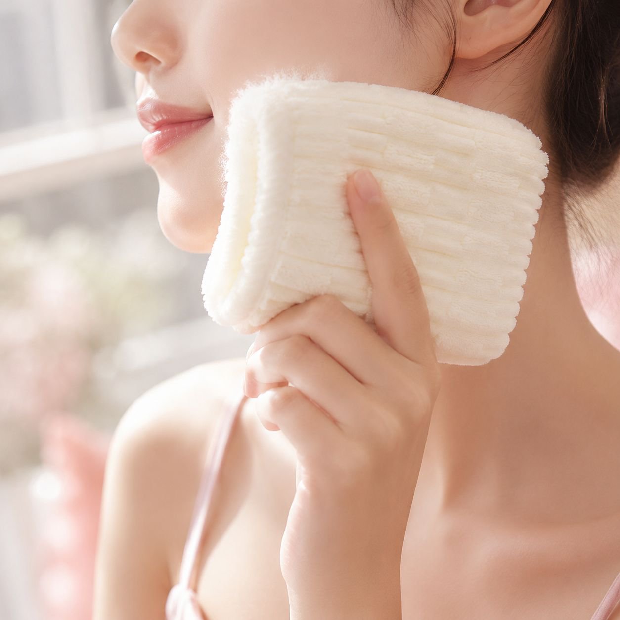 피부에 자극 없는 부드러운 타월 질감