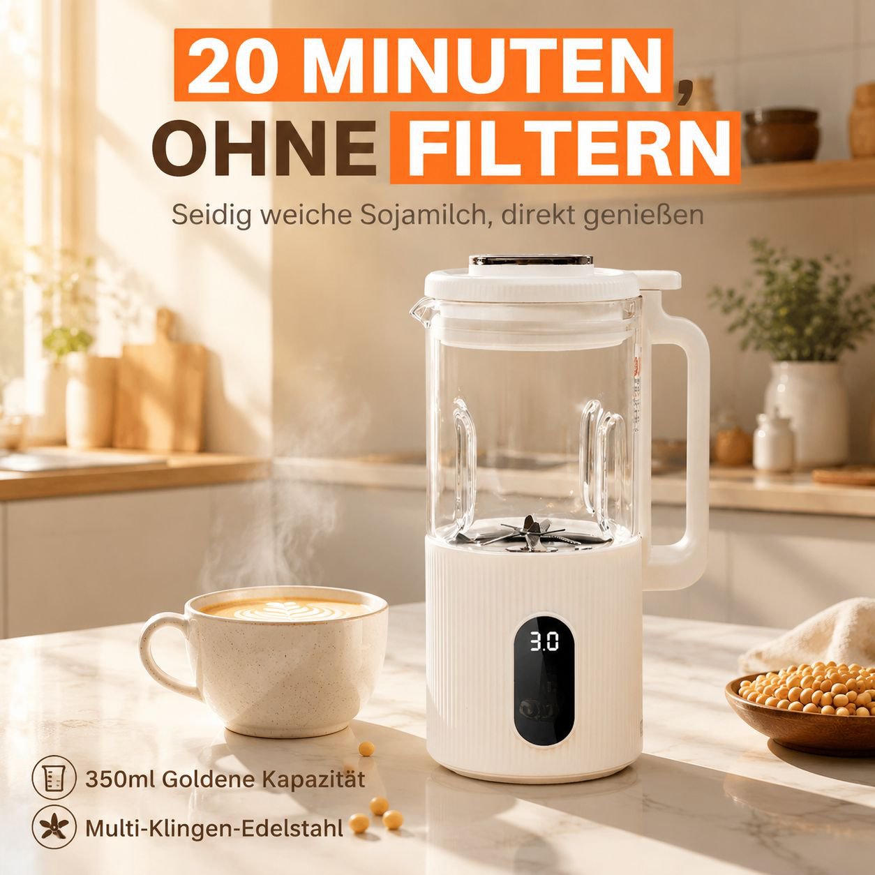 Vollautomatische, kleine Sojamilchmaschine ohne Filter