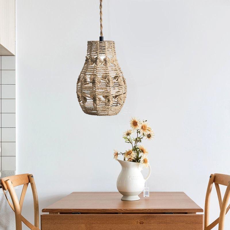 Rope braided Chinese chandelier