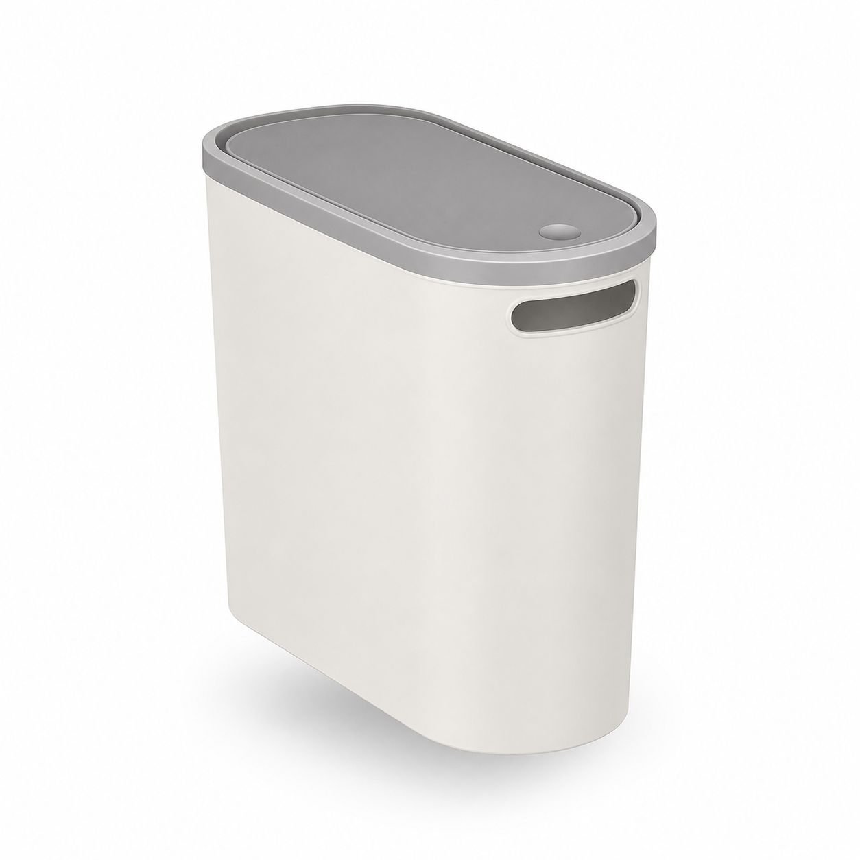 Press-Lid Trash Can for Bathroom and Living Room