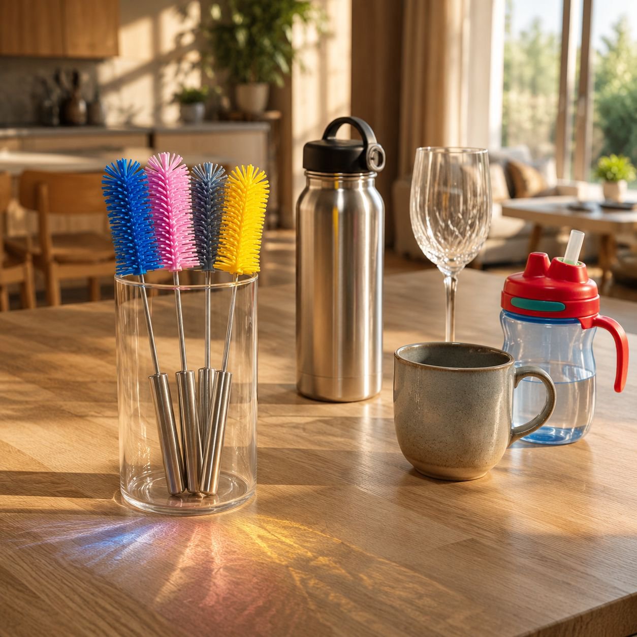 Multipurpose cleaning brush for kitchen and outdoor use