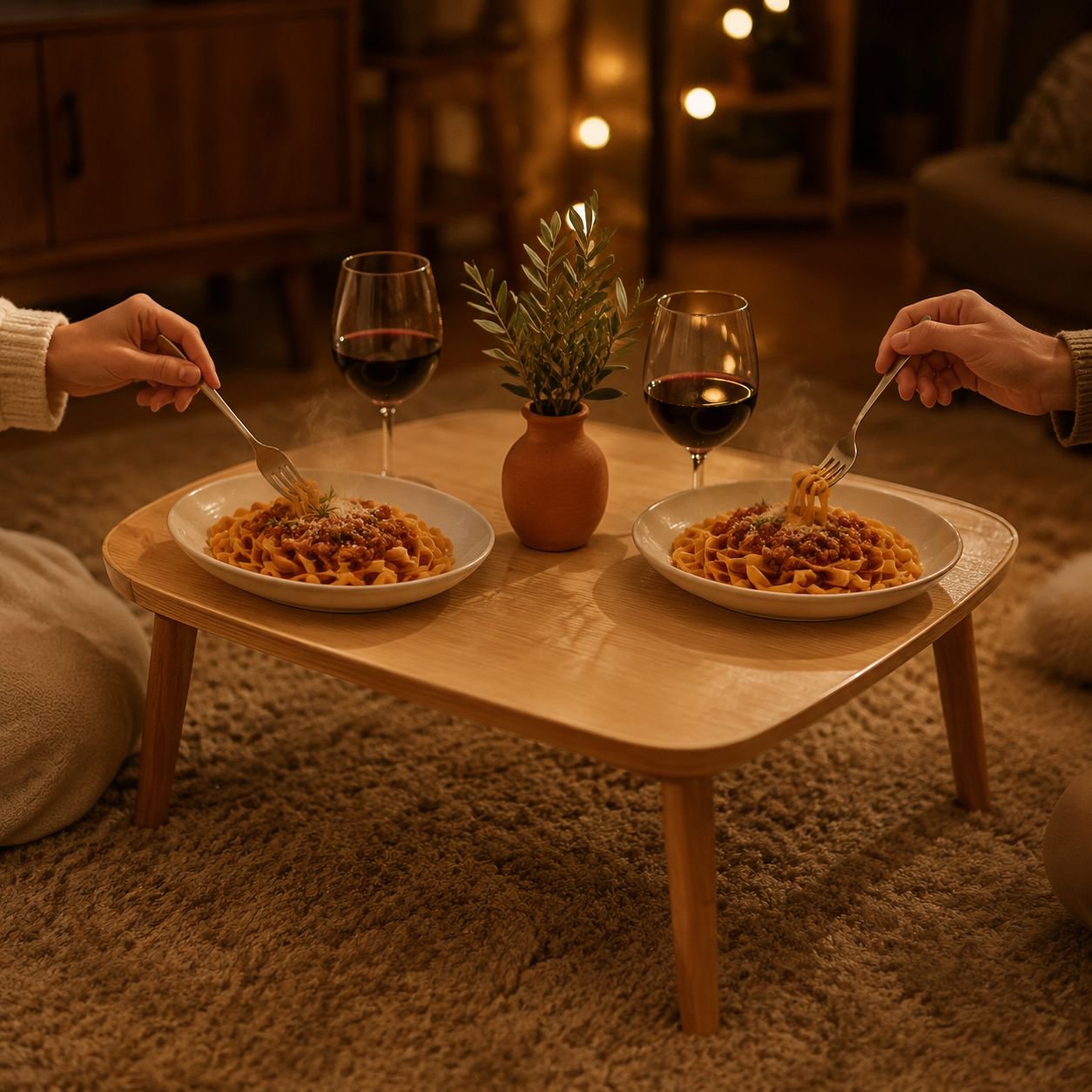Montagefreier Klapptisch, verschiedene Größen, zentraler Wohnzimmertisch