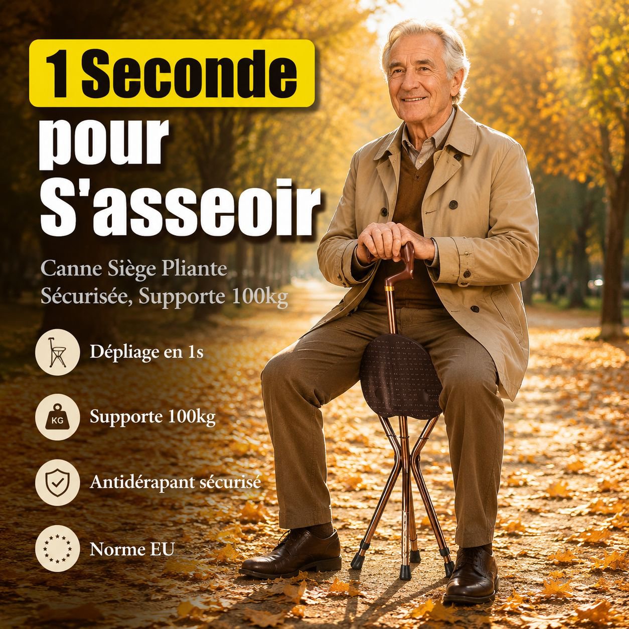 Chaise de galerie de golf Chaise de spectateur pour terrain de golf