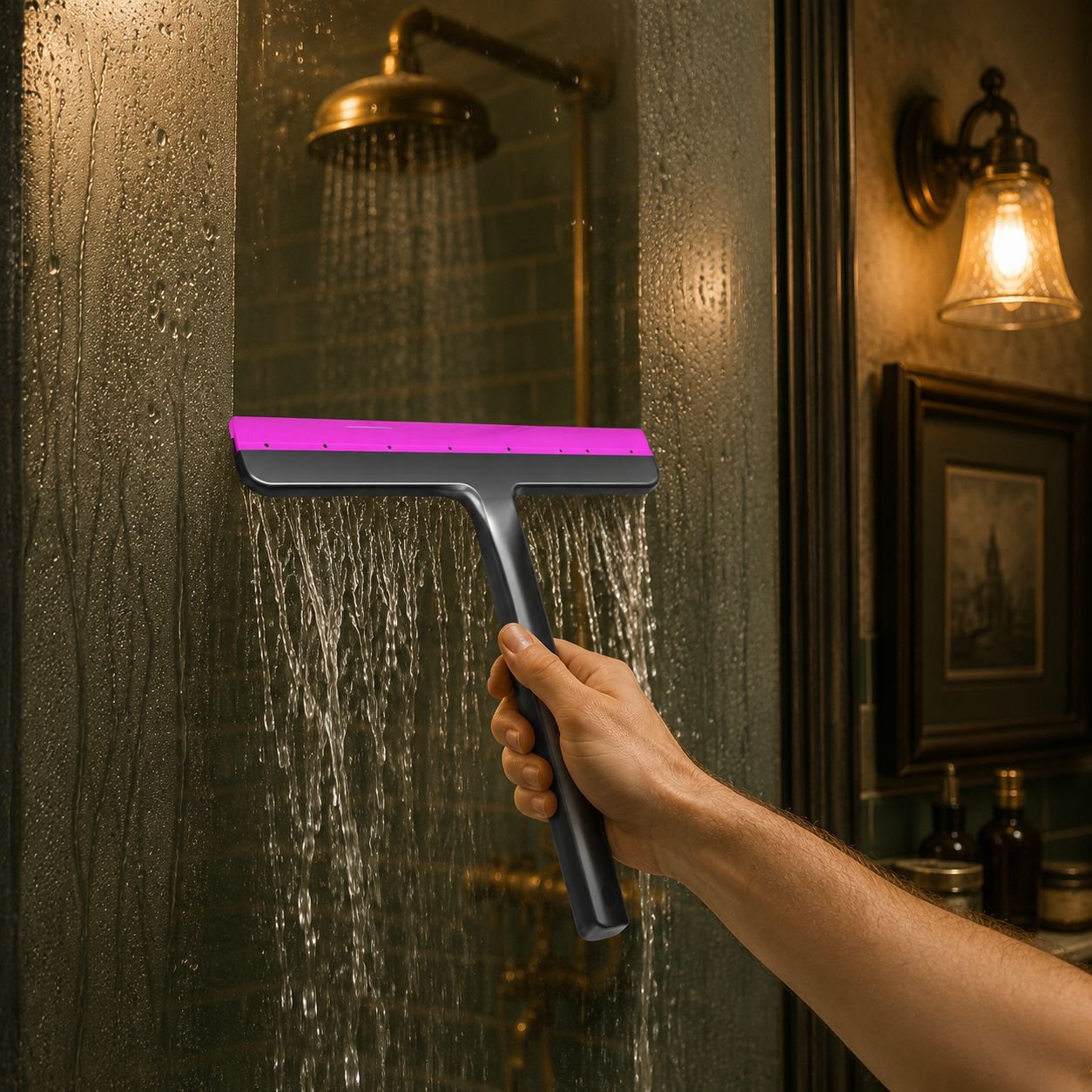 Long Handle Glass Wiper for Home Bathroom Cleaning