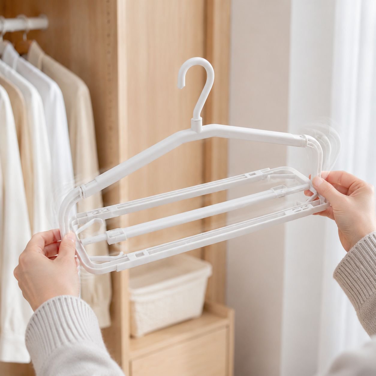 Space-saving towel hanger combo in modern bathroom