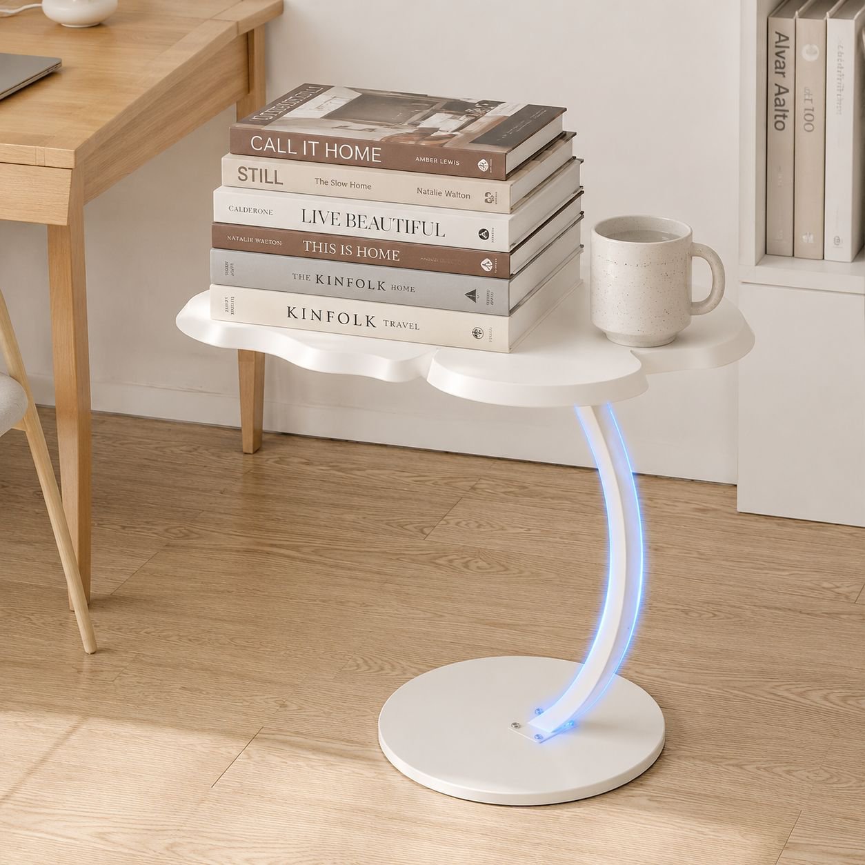 Small Multi-color Butterfly Side Table for Bedroom and Living Room