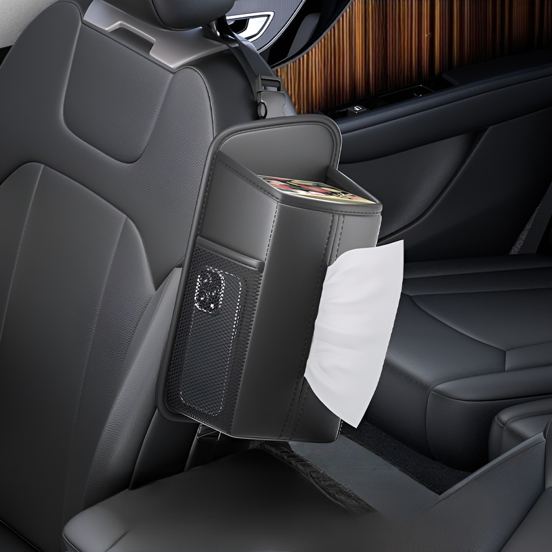 車のシートサイドティッシュボックス吊り下げ設置例