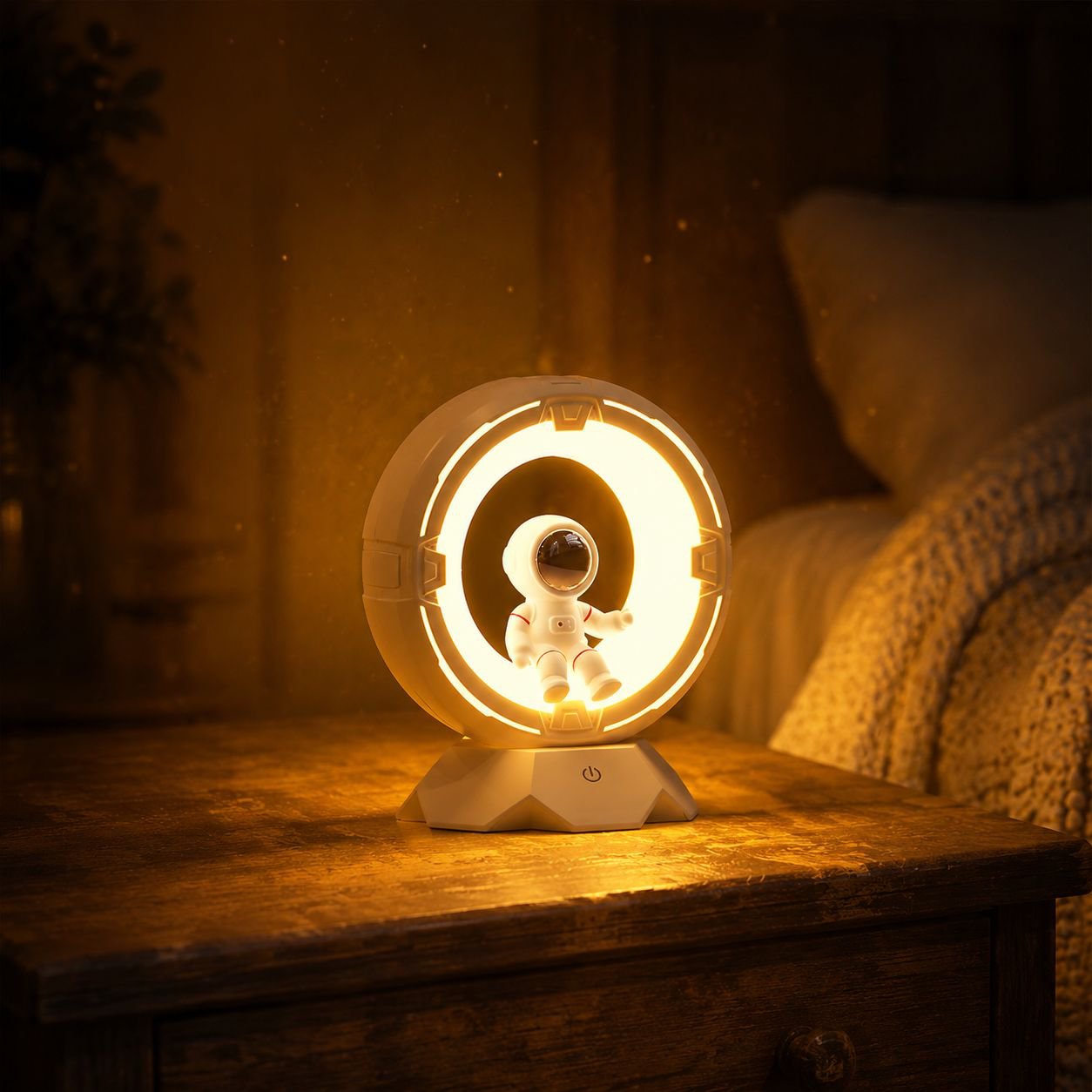 Cartoon Astronaut Night Light Rechargeable Decorative Atmosphere Lamp