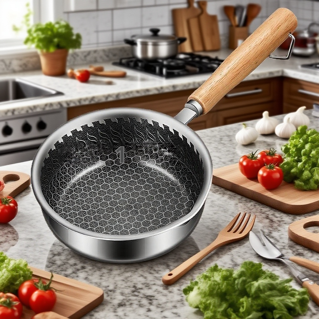 Domácí nepřilnavá pánev Splash na smažení, speciální pro indukci