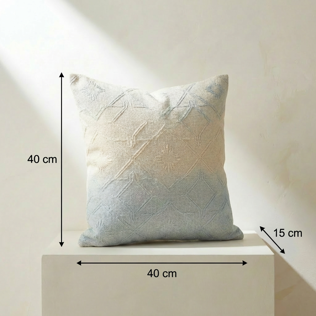 Detalle de la textura de los almohadones decorativos