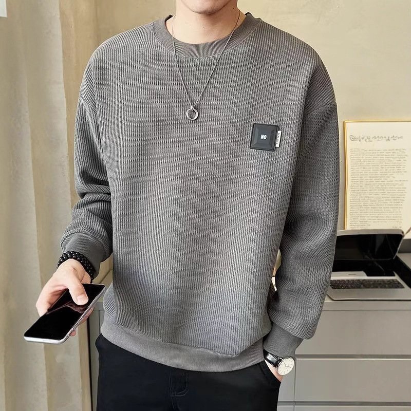 メンズ クルーネック トレーナー 長袖 Tシャツ 春秋 ロンT インナー トップス