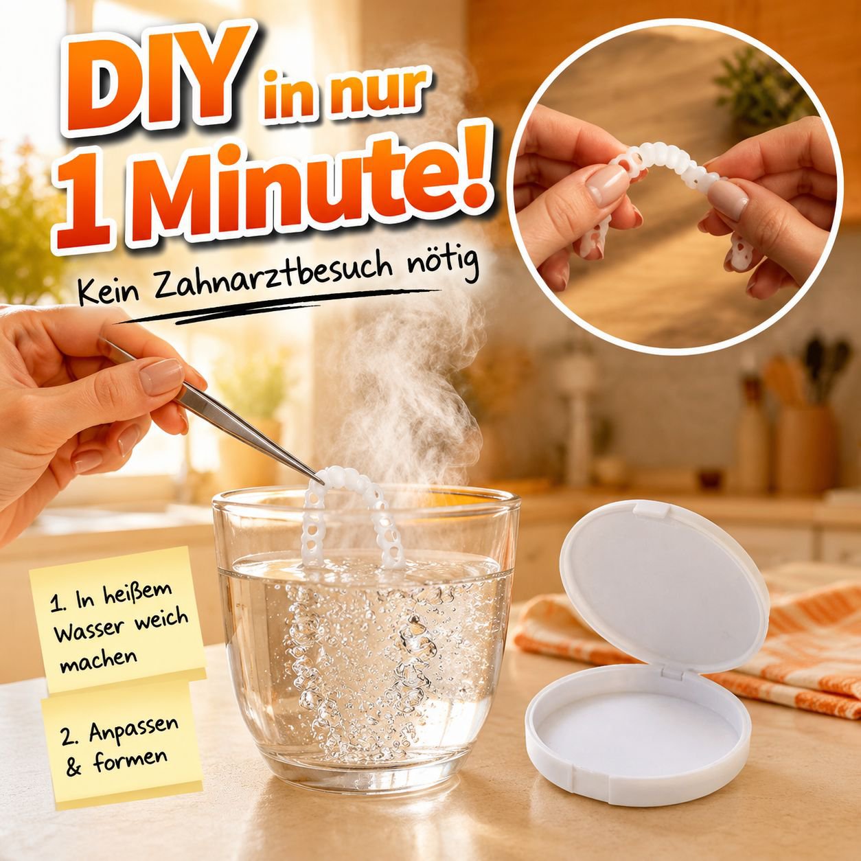 Simulation Zahnkorrektur Aufhellungs-Veneers