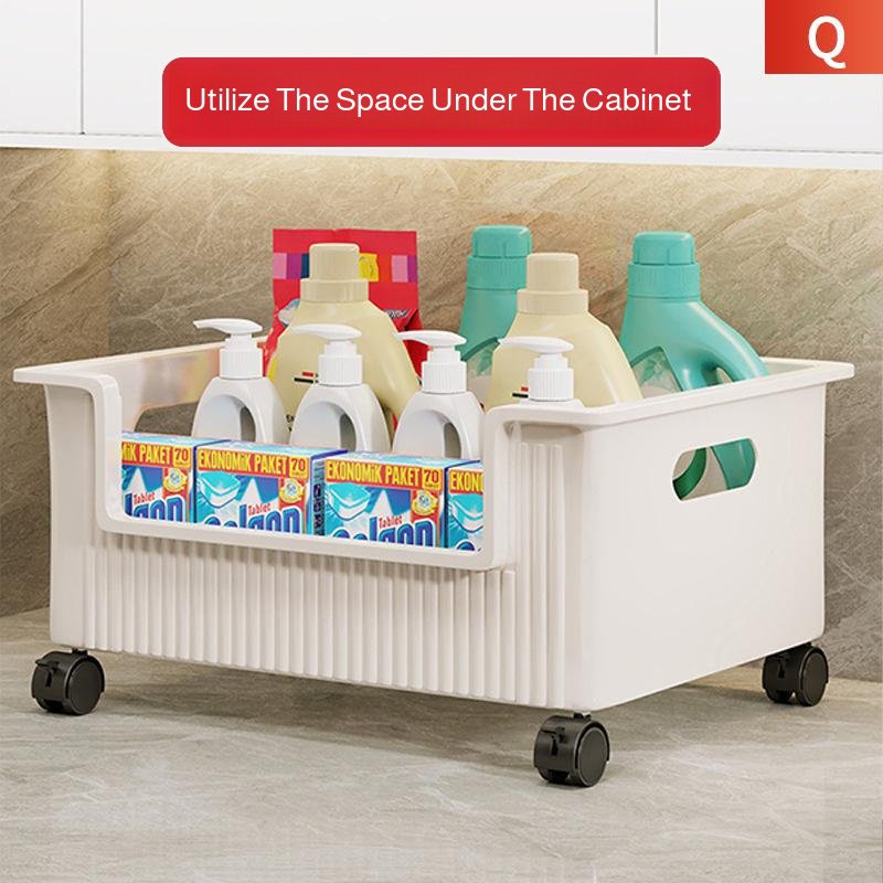 Bathroom cabinet under the shelf toilet sink movable laundry detergent rack balcony washing machine 