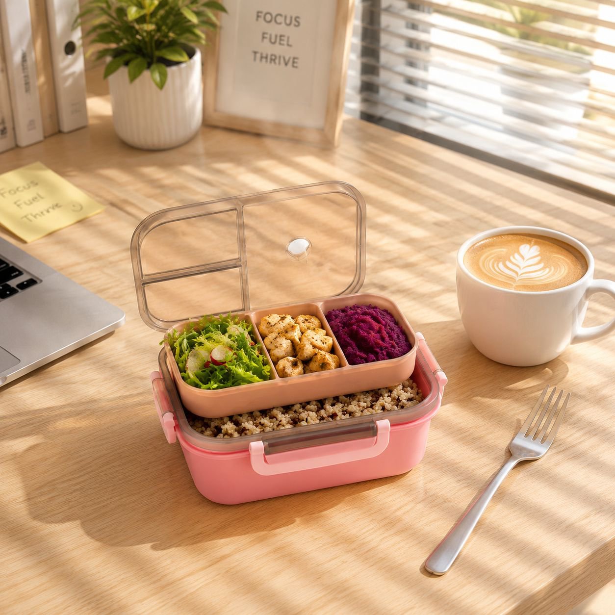 Studenten-Pendler-Lunchbox Mit Doppelschicht und Mikrowellengeeignet