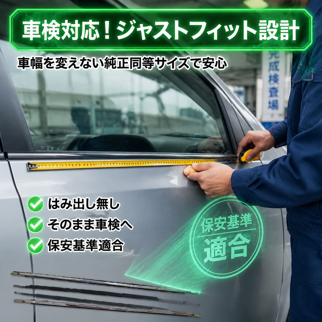 ヒュンダイ ソナタ車用 メッキウィンドウトリム外側モール