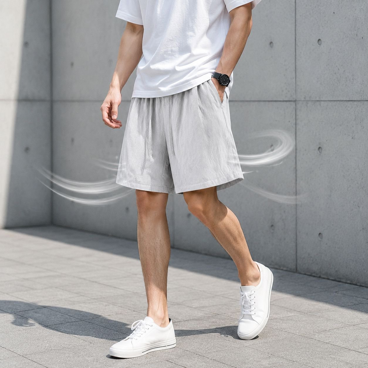 シンプルでおしゃれなワイドレッグショーツ
