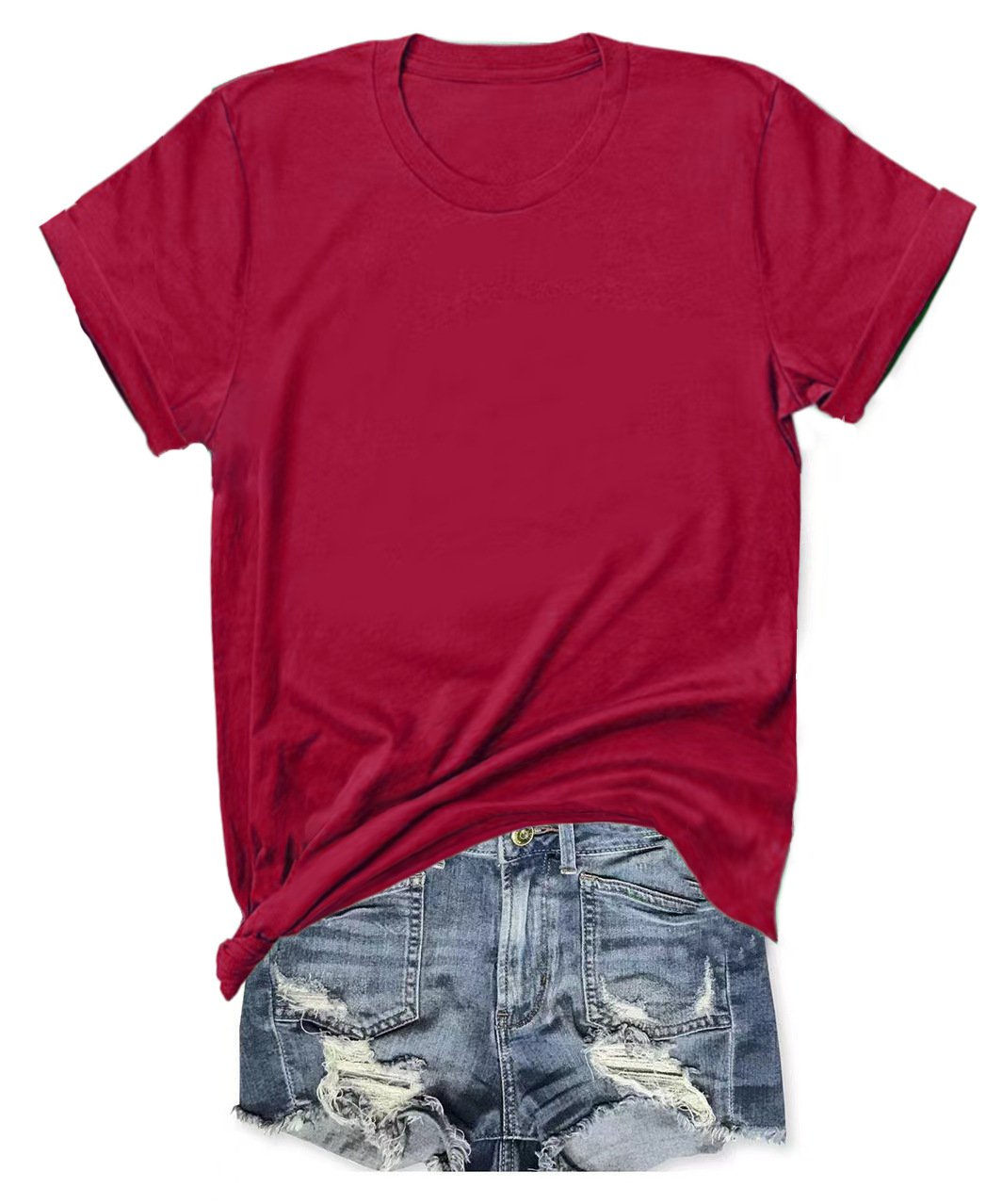 Limited-time offer: Buy one, get one free classic women's casual versatile T-shirt.