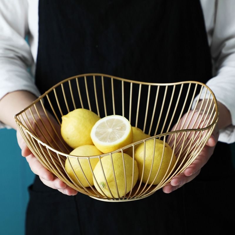 Lotus leaf iron fruit plate for household use