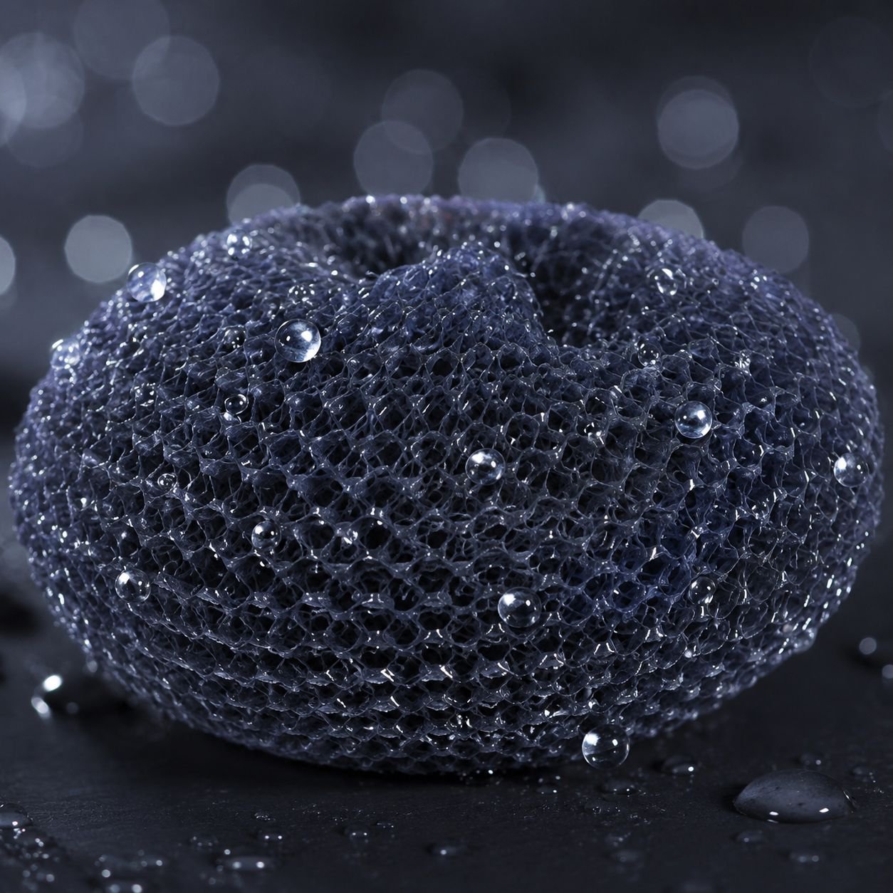 Durable wire ball and sponge kitchen brush