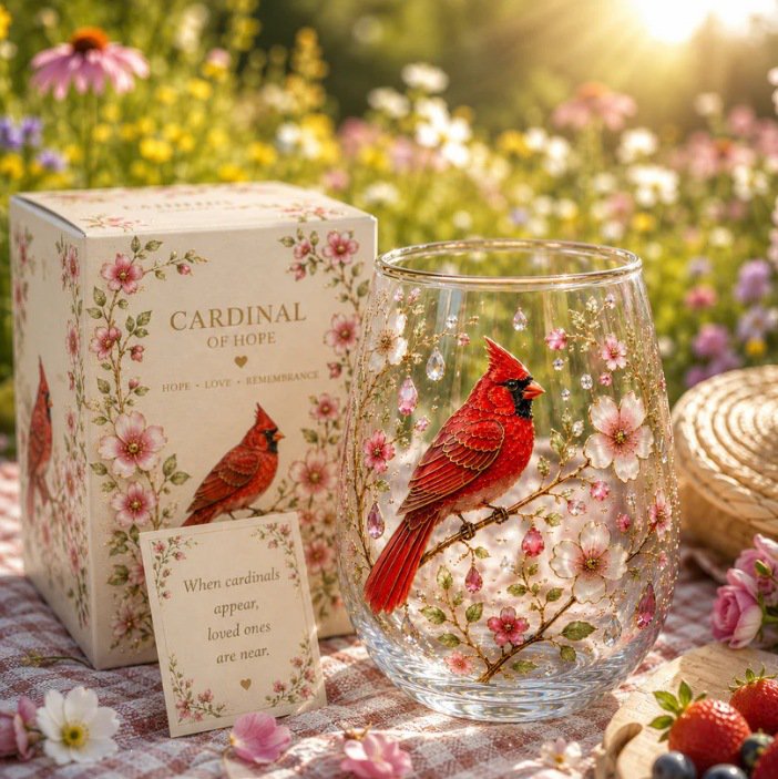Handmade Glass Teacup with Artistic Enamel