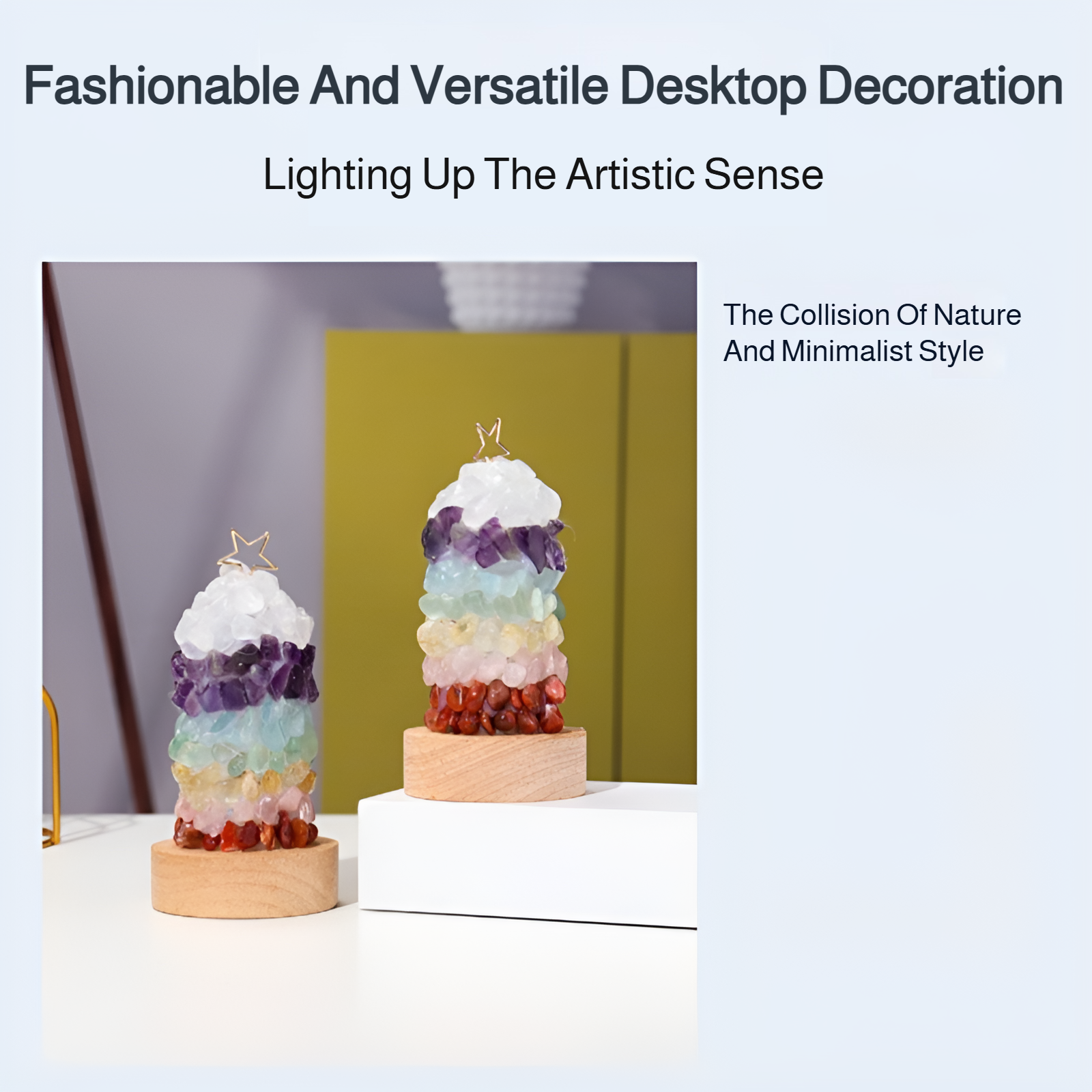 Natural Seven-Color Crystal Christmas Tree Night Light