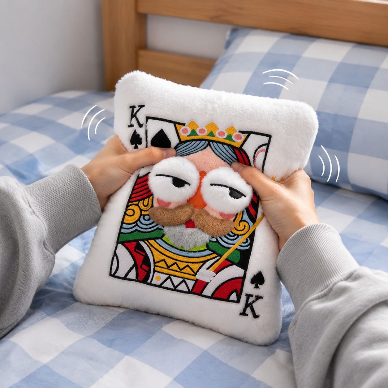 Plush embroidered playing card pillow/cushion - high-value, fun, and a great gift for friends and be