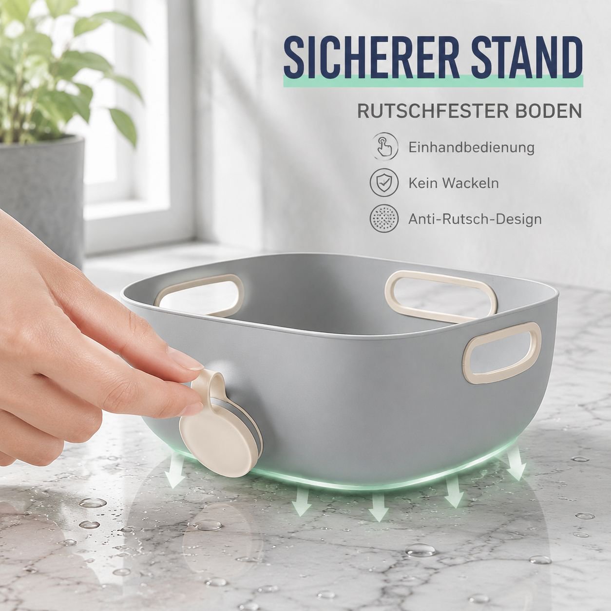 Multifunktionaler Küchen-Abtropfkorb – Faltbare Spülschüssel für Gemüse und Obst