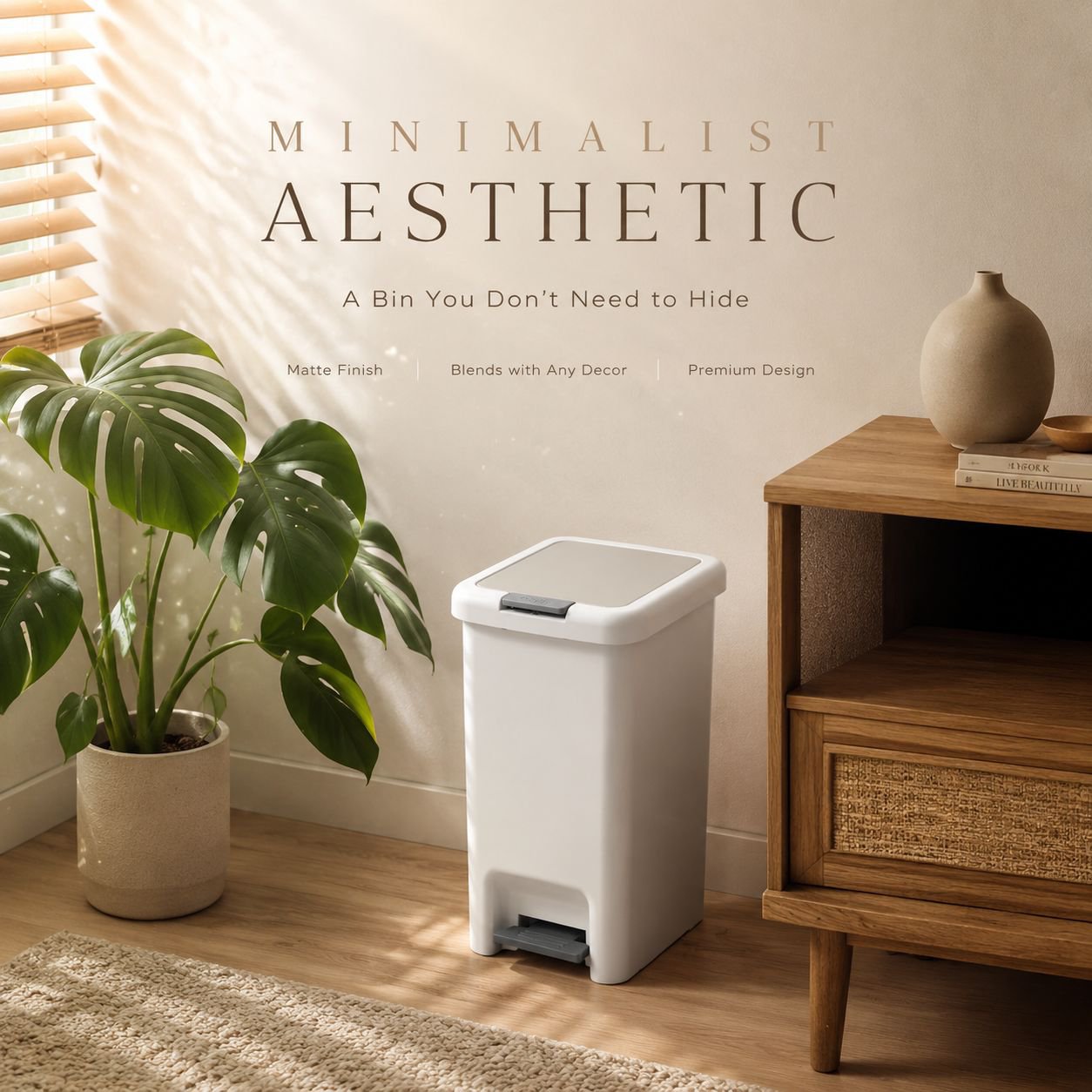 Household Odor-Proof Pedal Trash Bin with Lid