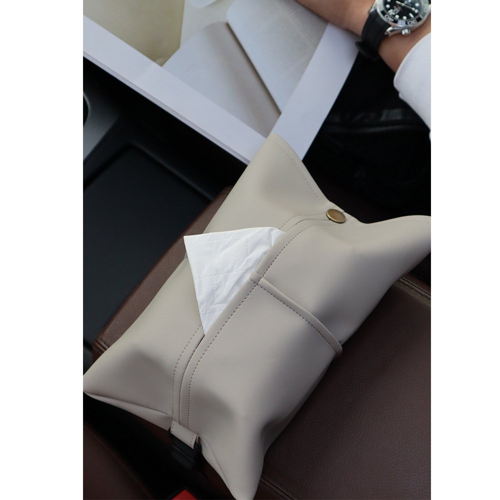 車載ティッシュケース、スタイリッシュな調節可能デザイン、シートアームレスト・サンバイザー専用