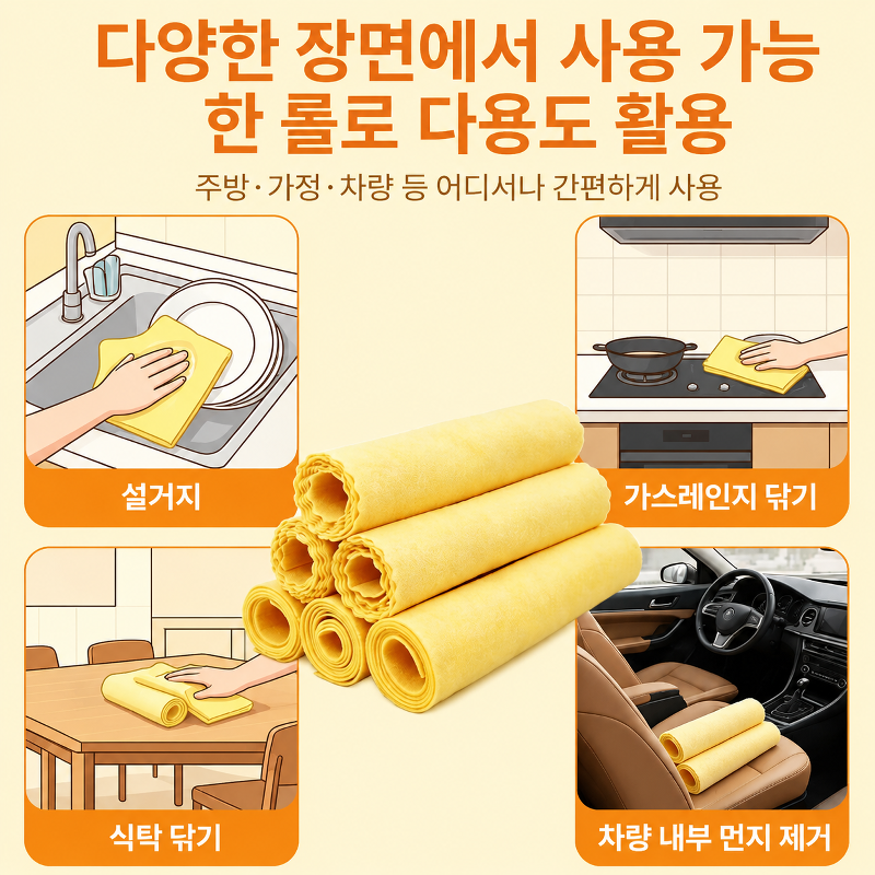 JMY-두꺼운 수세미, 기름이 묻지 않는 걸레