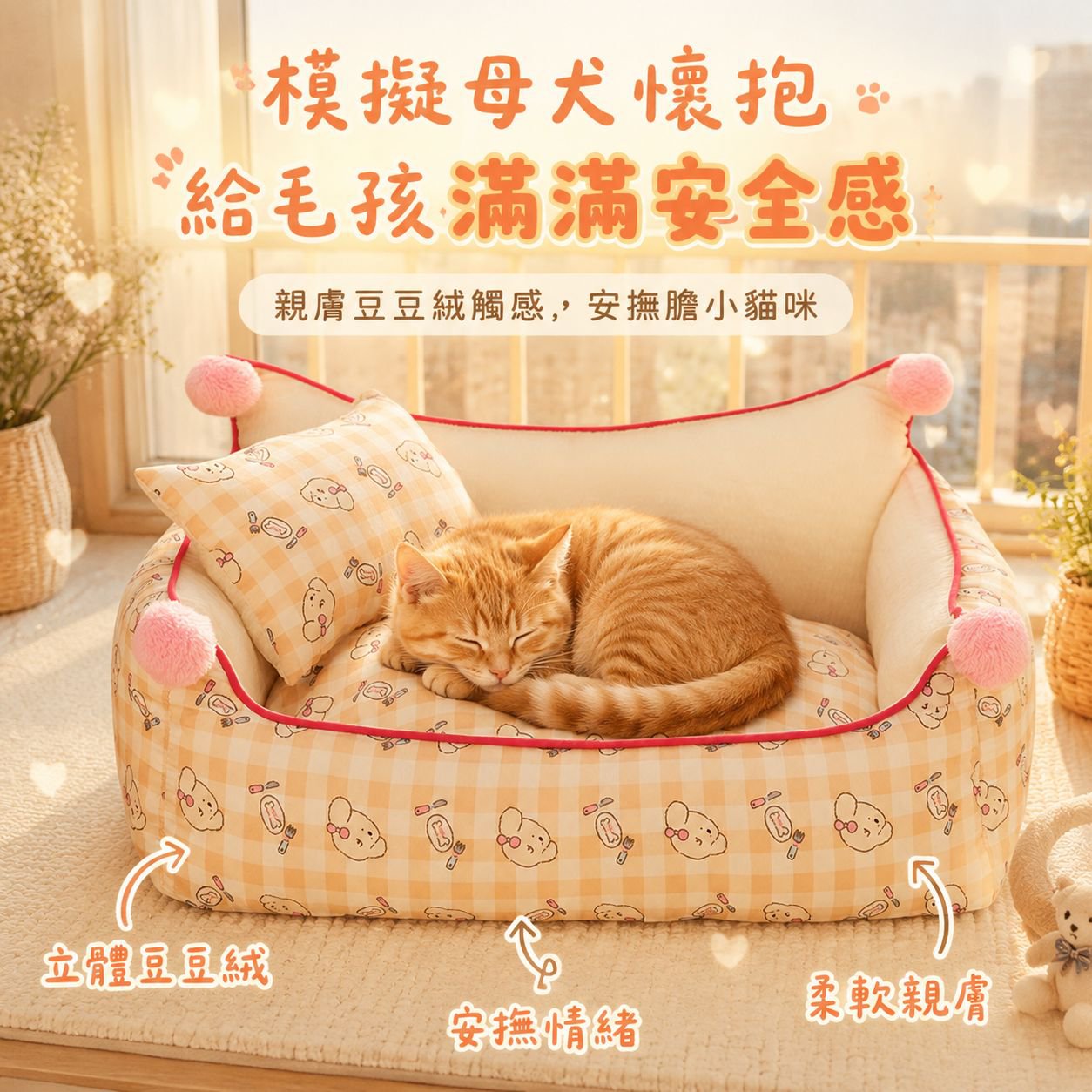可拆洗透氣公主風寵物窩墊狗貓通用沙發床