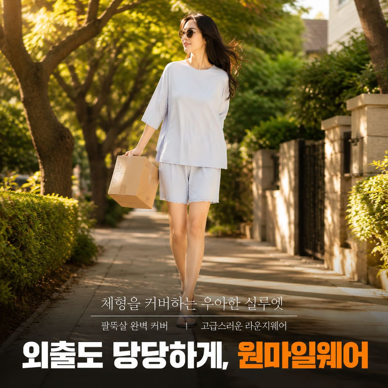 여름 피부에 부드러운 반팔 반바지 여성 잠옷