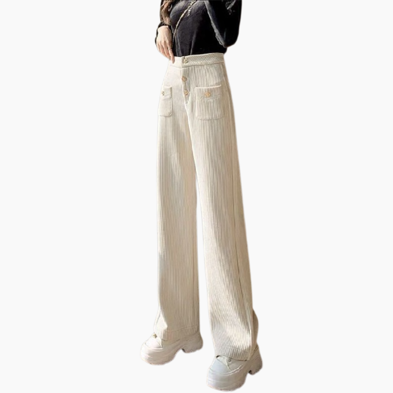 여성 코듀로이 팬츠로 완성하는 데일리 캐주얼룩