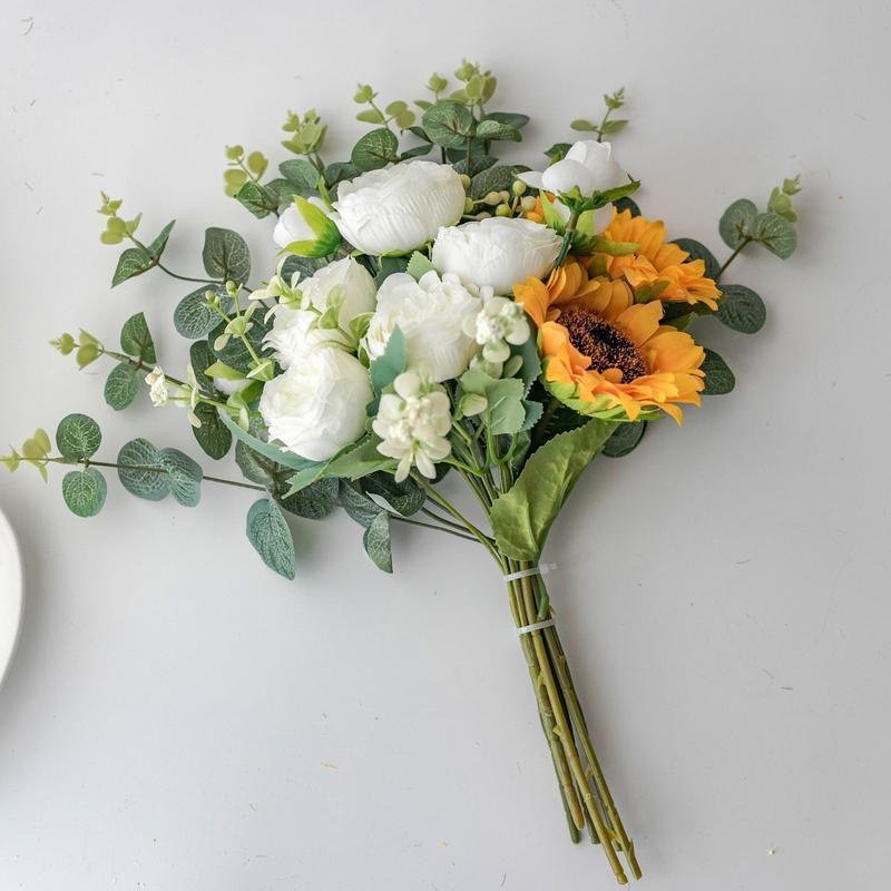  ดอกทานตะวันประดิษฐ์ ตกแต่งโต๊ะห้องนั่งเล่น ของประดับบ้าน