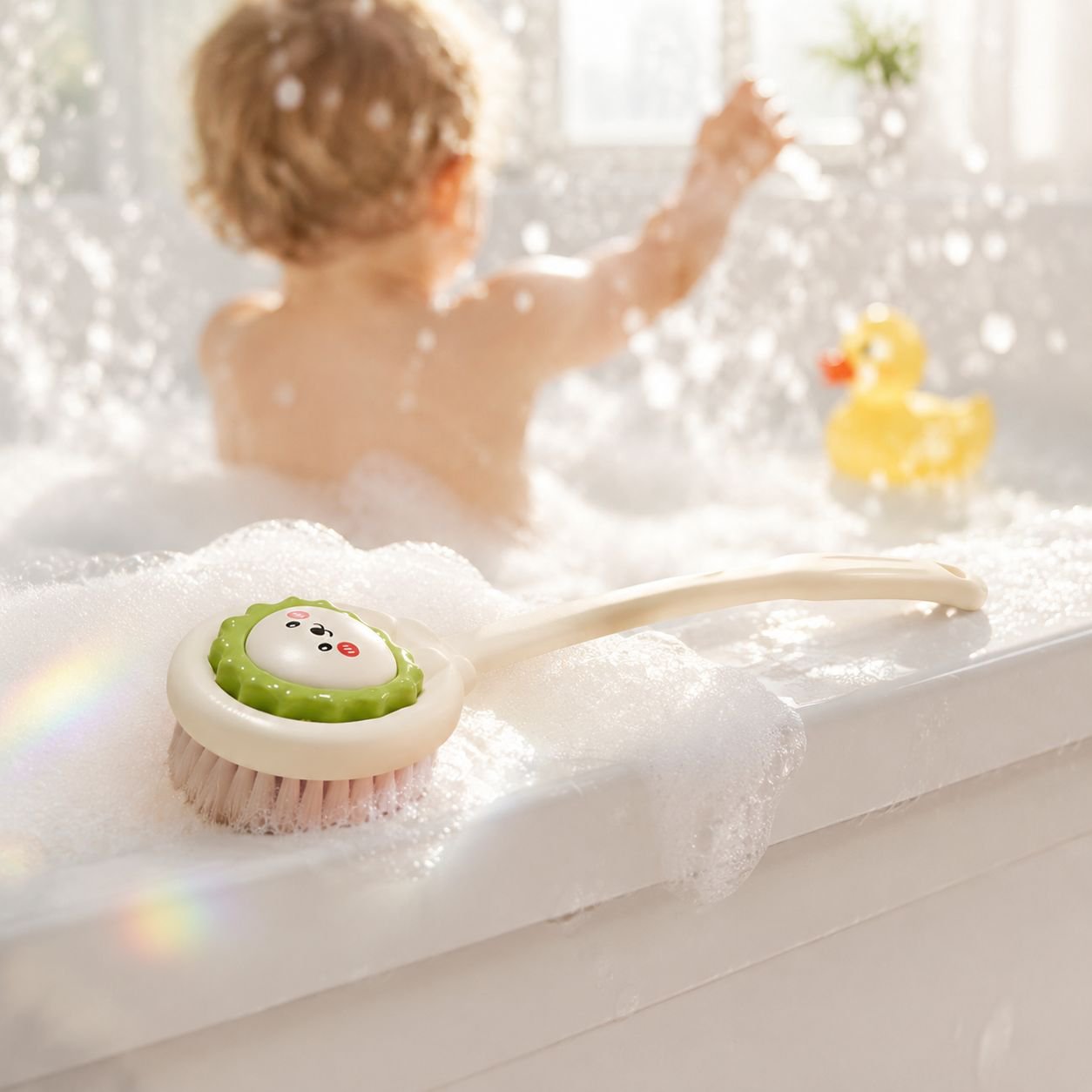 Baby-Badetuch-Bürste, Multifunktions-Rückenbürste