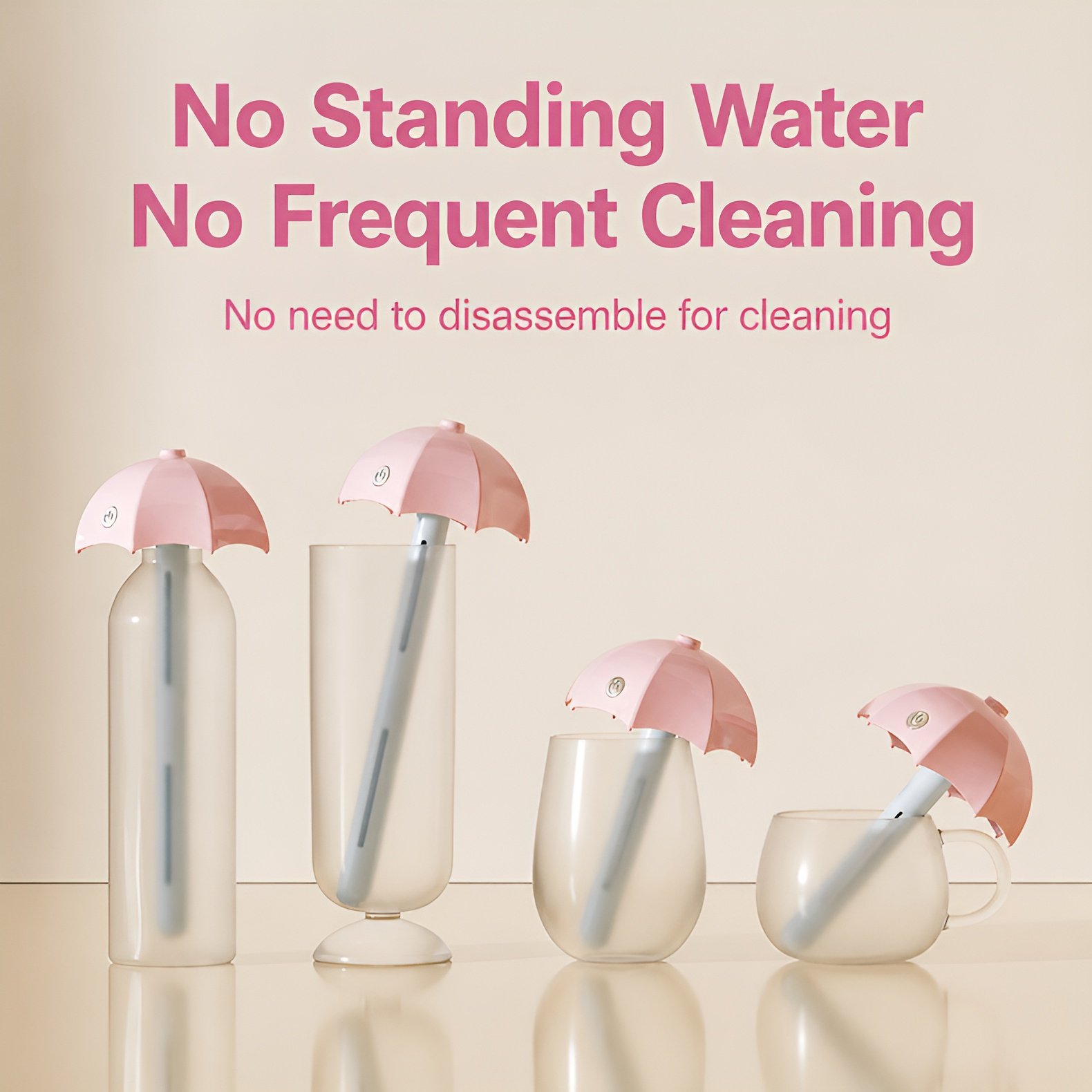 JMU Desktop Humidifier, USB Rechargeable Wireless Portable Mini Humidifier, Ultrasonic Atomizing, Um