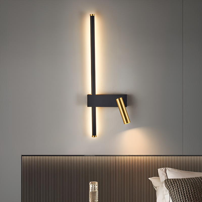 Modern minimalist strip wall light with switch
