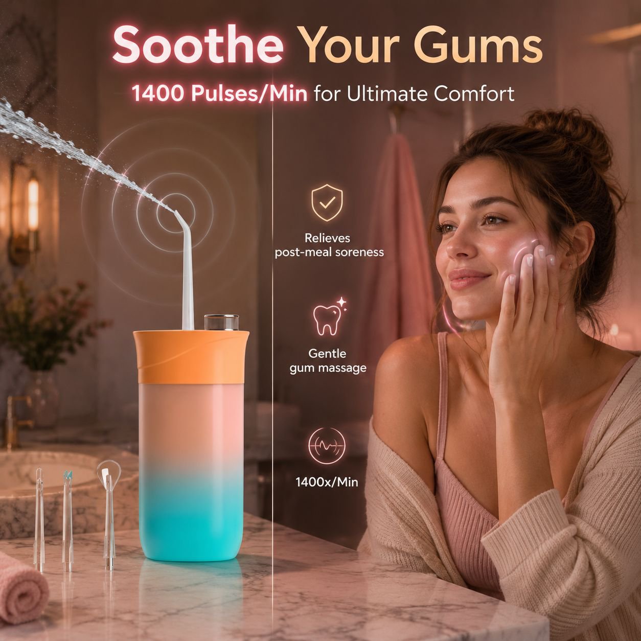 Compact and Versatile Dental Irrigator for Oral Health Maintenance