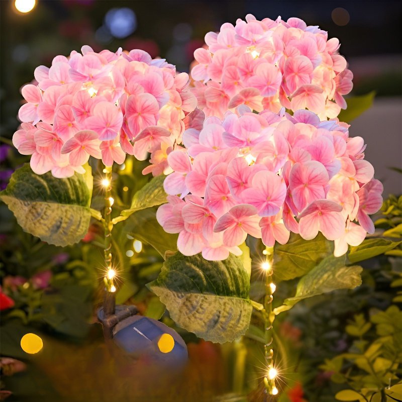 屋外用ソーラー防水アジサイ型ガーデンライト