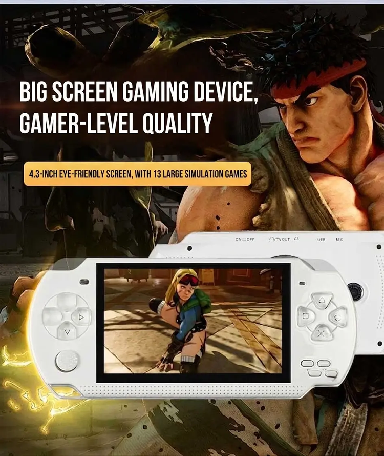 Handheld game device with vibrant display