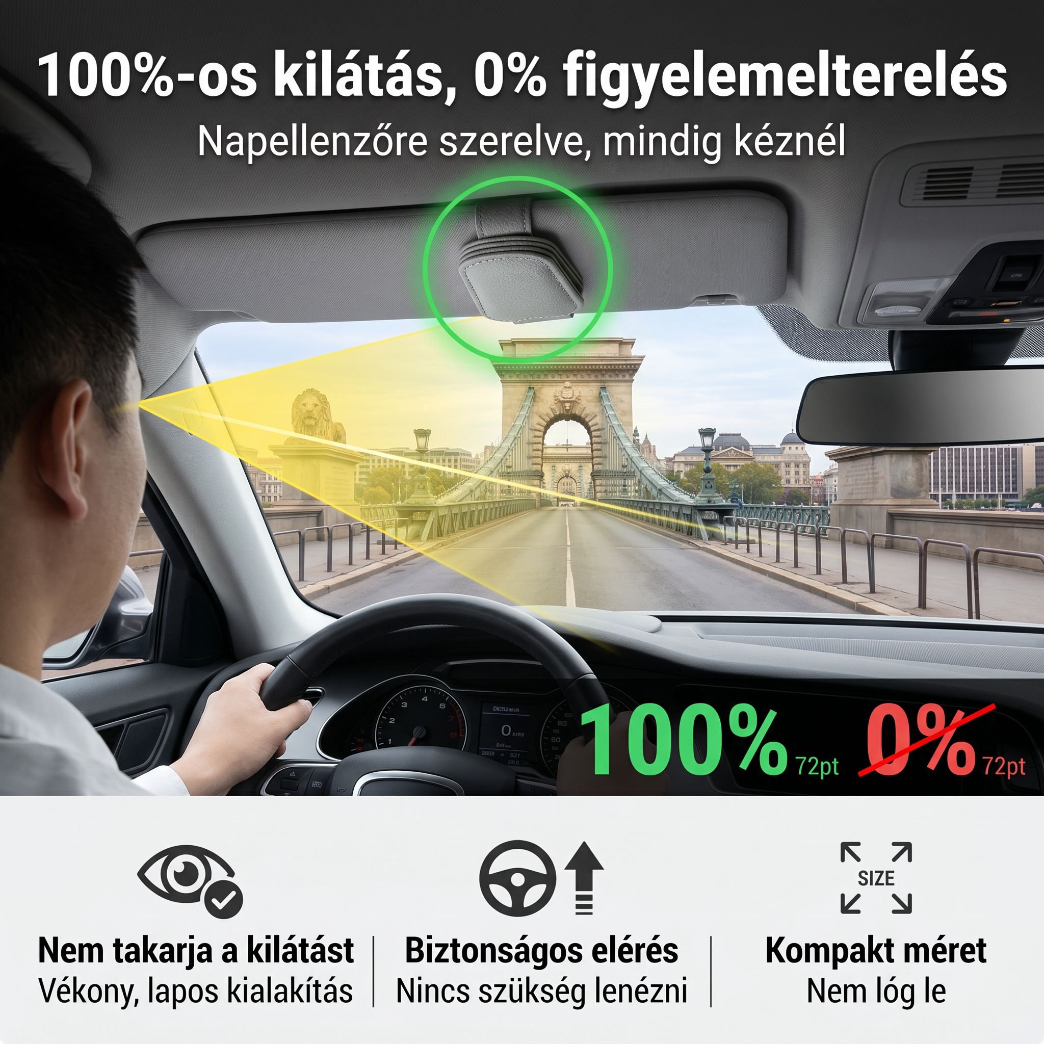 Autós napszemüveg csipesz, mágneses szemüvegtartó, autóbőr többcélú szemüvegtartó