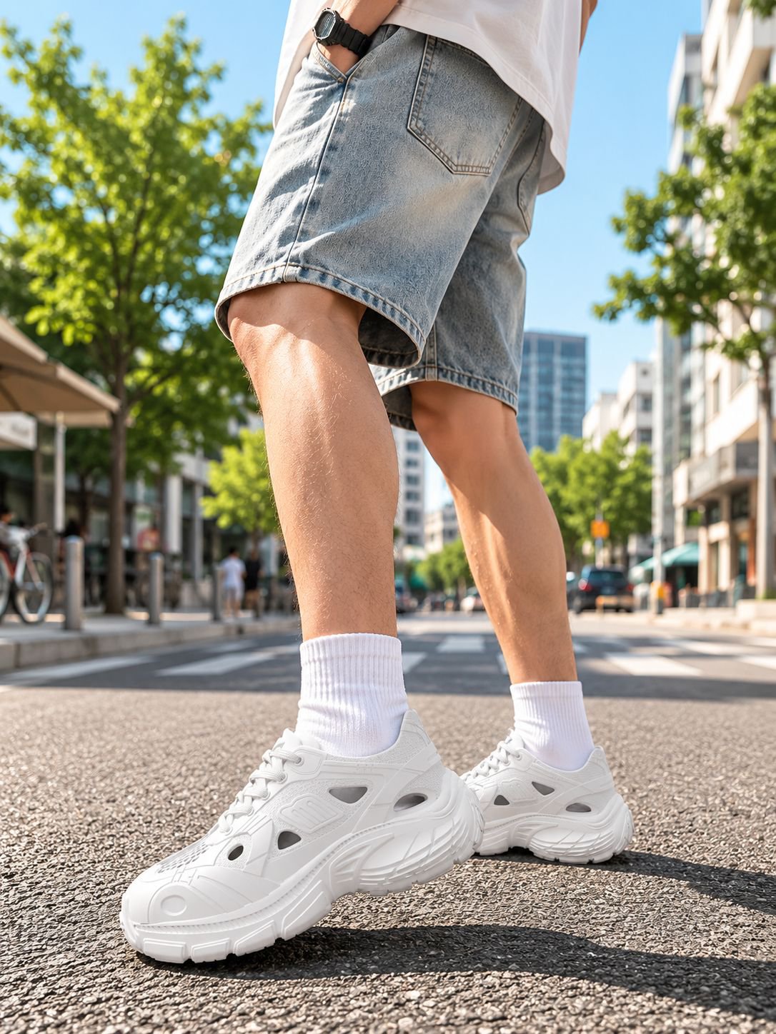 女性用厚底クロッグサンダル夏用デザイン