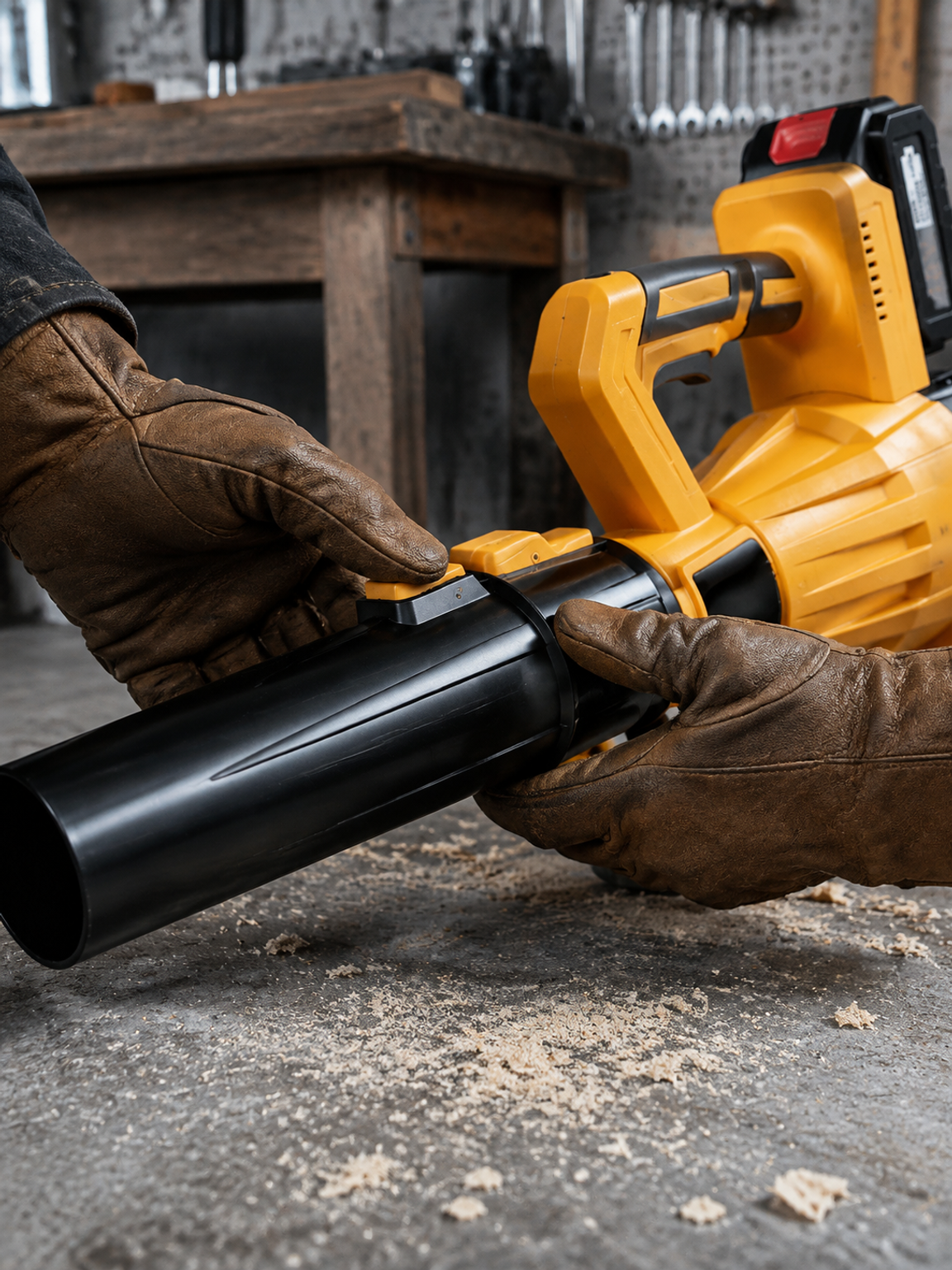 Professional grade blower machine close-up