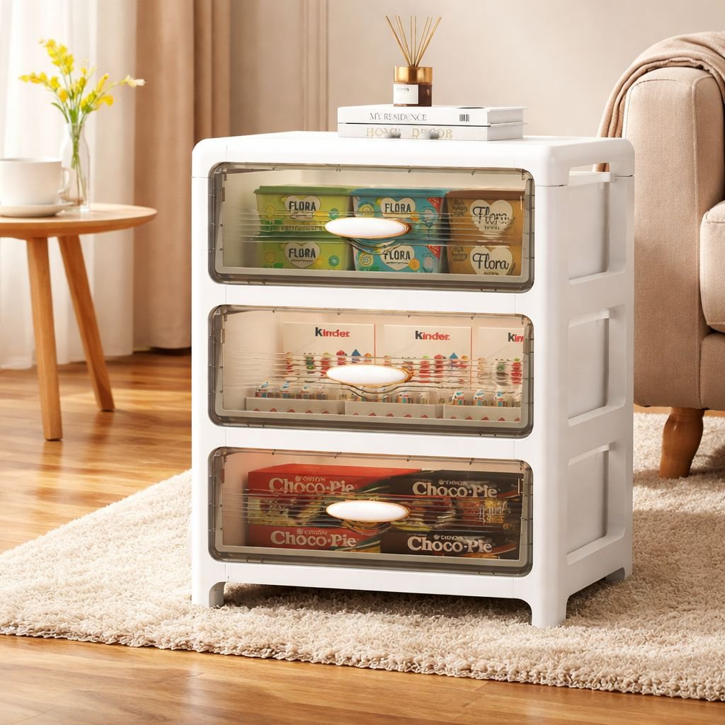 Table de nuit avec armoire de rangement pour espaces étroits