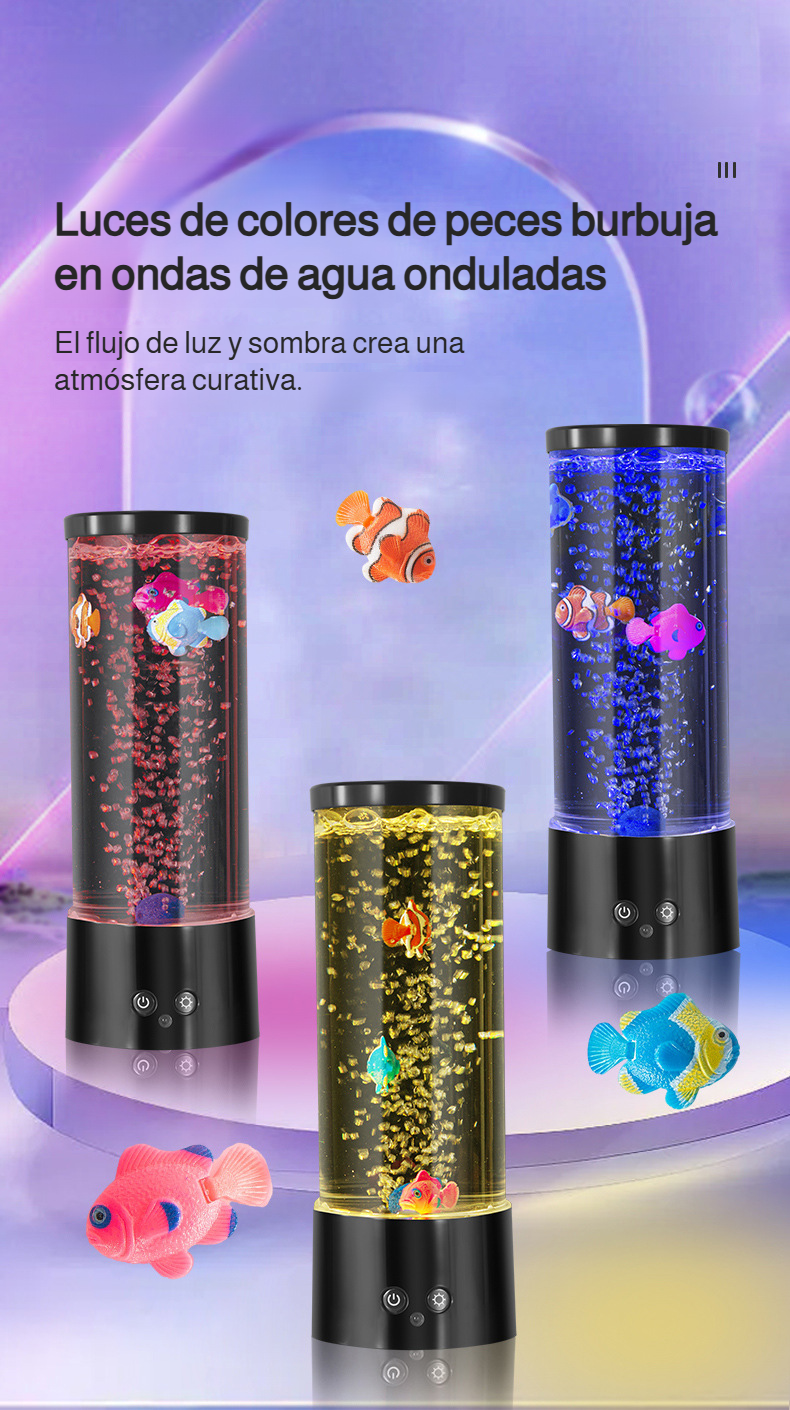 Lámpara de pez burbuja LED JMY con diseño creativo para decoración de habitaciones