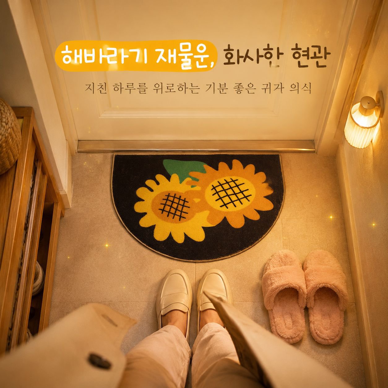 완제품 미끄럼 방지 흡수 캐릭터 반원 욕실 현관 매트